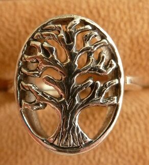 Beautiful Tree of Life Ring in Sterling Silver