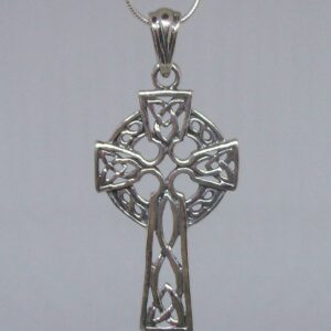 Sterling Silver Trinity Knot/Celtic Cross Necklace