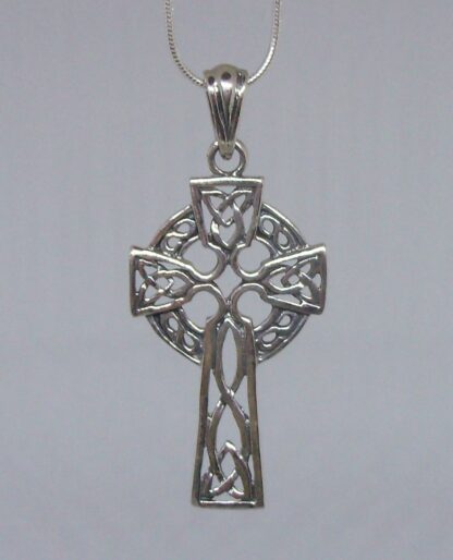 Sterling Silver Trinity Knot/Celtic Cross Necklace