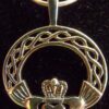 Artistic, Symbolic - Sterling Woven Round Claddagh Necklace