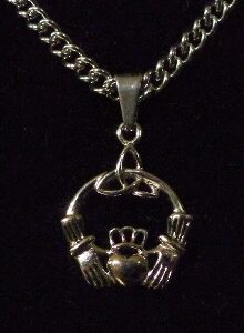 The Stainless Steel Claddagh/Trinity Knot Necklace