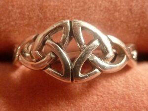 Sterling Silver Double Triquetra Ring from Galway Artisans