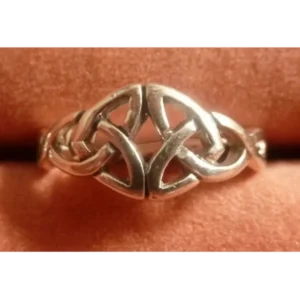 Sterling Silver Double Triquetra Ring from Galway Artisans
