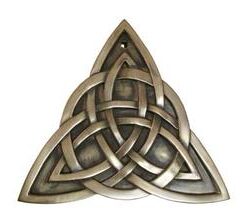 Bronze Celtic Shadows Trinity Knot Wall Plaque