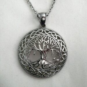 It's a BIG One! Irish Stainless Steel Tree of Life Necklace WOW!
