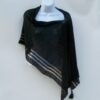 4-Seasons Black Poncho, 100% Irish Linen, Authentic Irish
