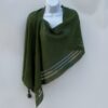 4-Seasons Moss Green Poncho, 100% Irish Linen, Authentic Irish
