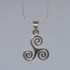 Celtic Swirl Sterling Silver Necklace - Designed, Made in Galway