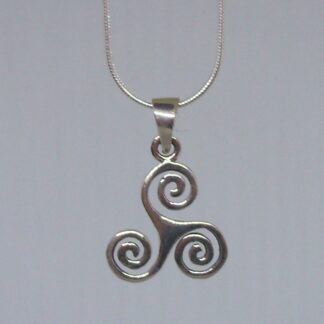 Celtic Swirl Sterling Silver Necklace - Designed, Made in Galway