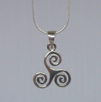 Celtic Swirl Sterling Silver Necklace - Designed, Made in Galway