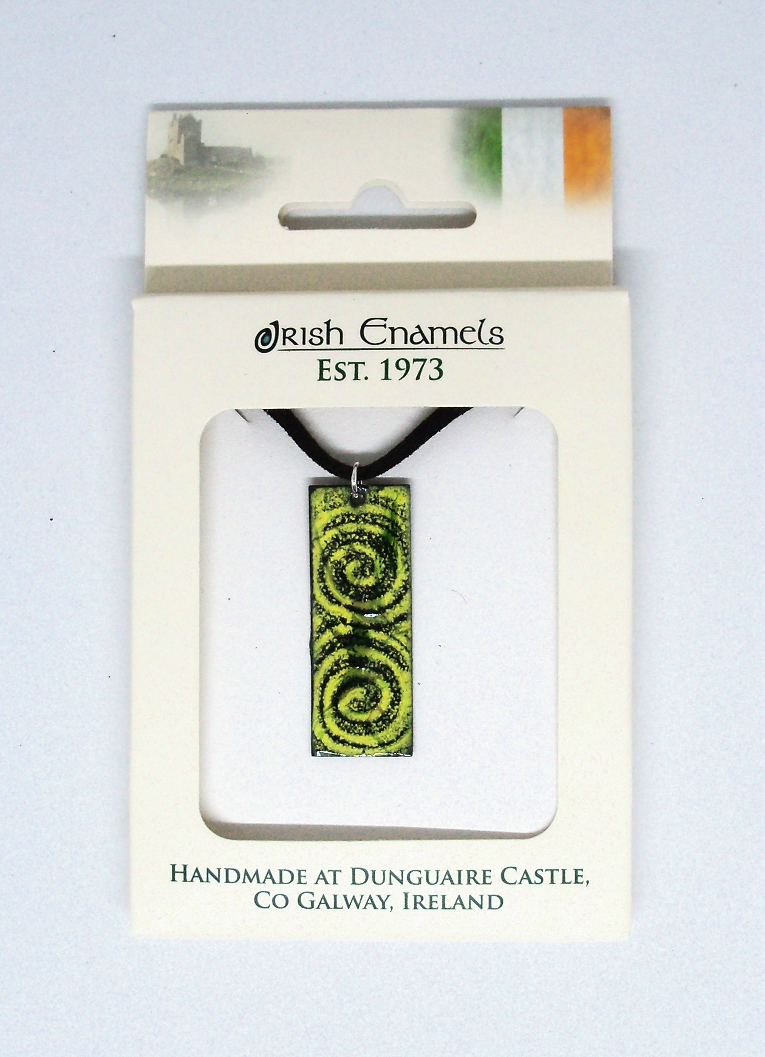 Irish Enamels: Tall Swirls Necklace. Fab Colors. Handmade. One of a Kind.
