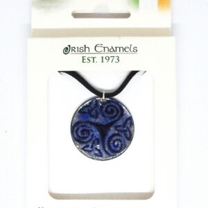 Irish Enamels: Deep Purple Celtic Swirls Necklace. One of a Kind. Handmade.