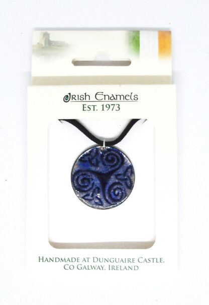 Irish Enamels: Deep Purple Celtic Swirls Necklace. One of a Kind. Handmade.