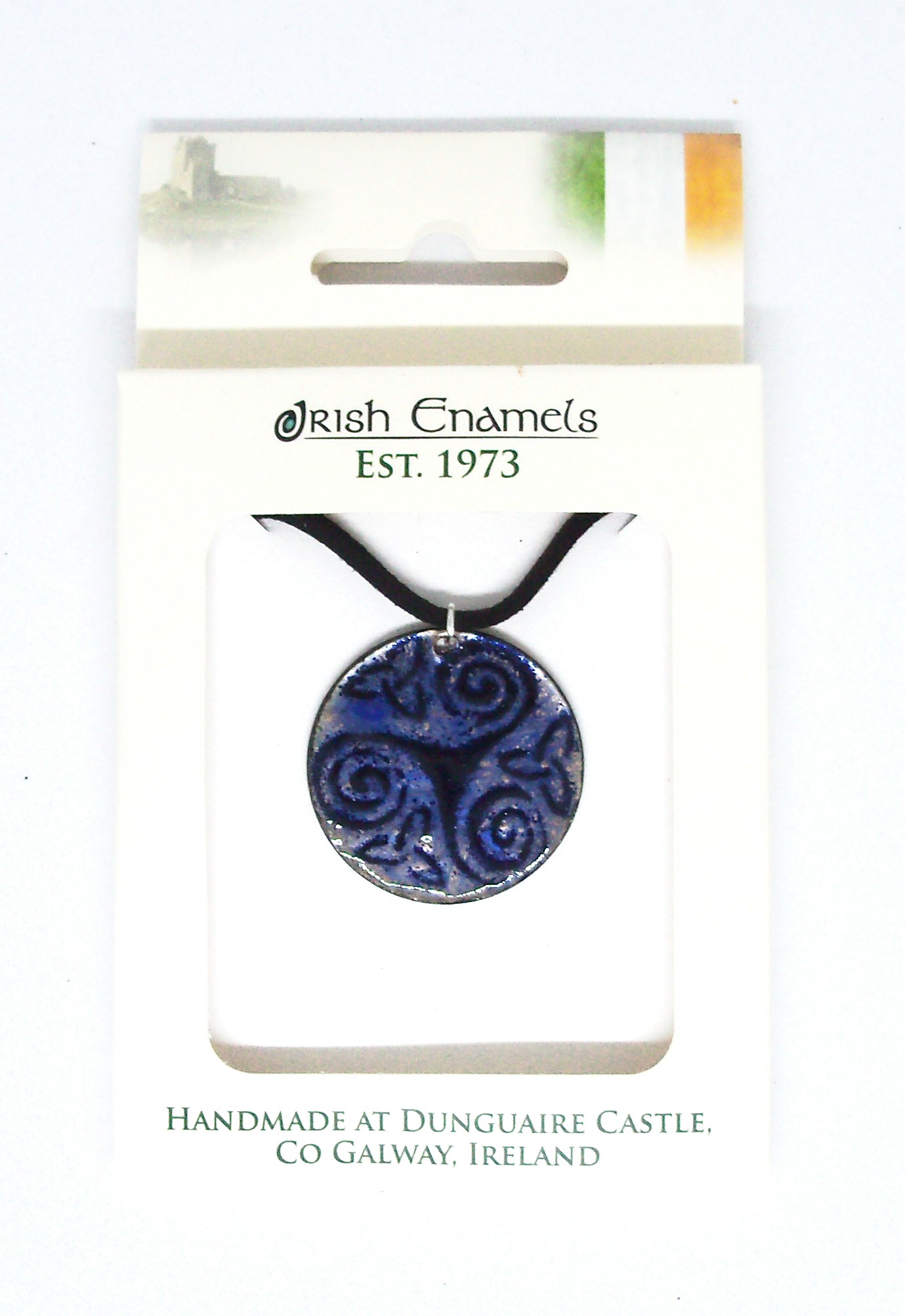 Irish Enamels: Deep Purple Celtic Swirls Necklace. One of a Kind. Handmade.