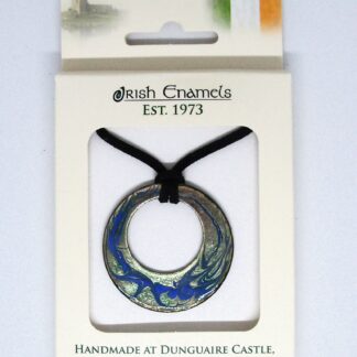Irish Enamels: The Loop Necklace. Royal Blue on Gold. Handmade. Only One on the Planet.
