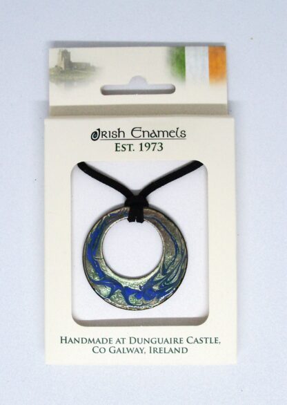 Irish Enamels: The Loop Necklace. Royal Blue on Gold. Handmade. Only One on the Planet.