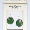 Irish Enamels: 40 Shades of Green Earrings. One of a Kind. Handmade. Non-Allergenic