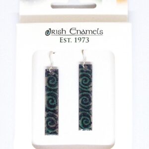 Irish Enamels: Grey Celtic Swirls Galore Earrings. Handmade. Non-Allergenic.