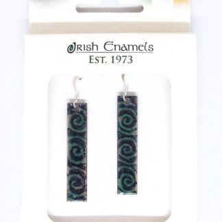 Irish Enamels: Grey Celtic Swirls Galore Earrings. Handmade. Non-Allergenic.