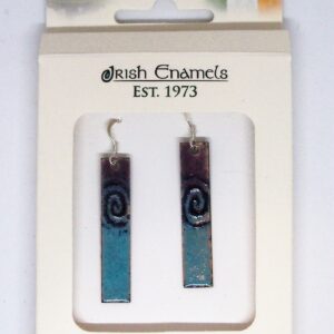 Irish Enamels: Sky Blue Celtic Swirls Earrings. Handmade. One of a Kind!