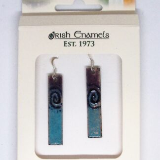 Irish Enamels: Sky Blue Celtic Swirls Earrings. Handmade. One of a Kind!