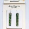 Irish Enamels: Sea Grass Earrings. Green over Green. Non-Allergenic. One of a Kind!