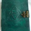 Green Trinity Knot Leather Bound Parchment Journal