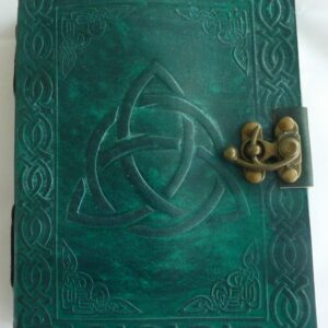 Green Trinity Knot Leather Bound Parchment Journal