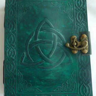 Green Trinity Knot Leather Bound Parchment Journal