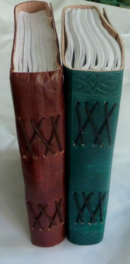 Green Trinity Knot Leather Bound Parchment Journal - Image 3