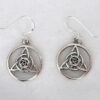 Authentic Irish Sterling Silver Triquetra Earrings with Pentagram - Wow!