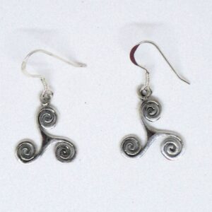 Wow! Sterling Silver Dangle Celtic Swirl Earrings