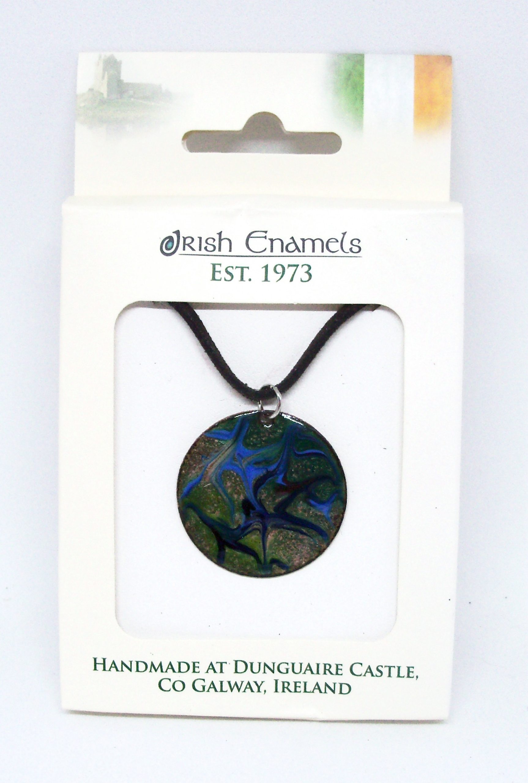 Irish Enamels: Birds Flying in Irish Night Necklace. Lovely!