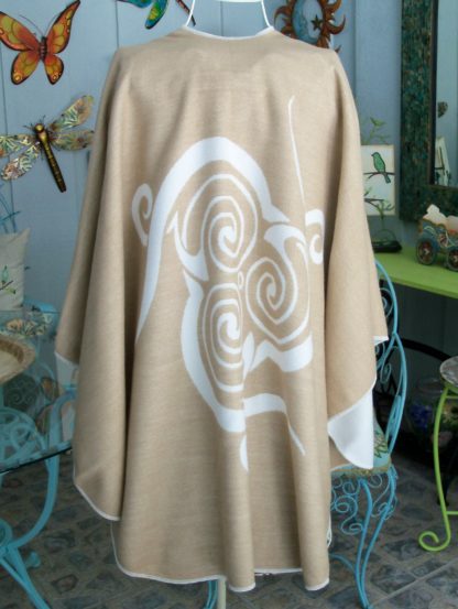 New Colours: Jimmy Hourihan Molina Caramel and Cream Reversible Cape - Hip Length - Image 4