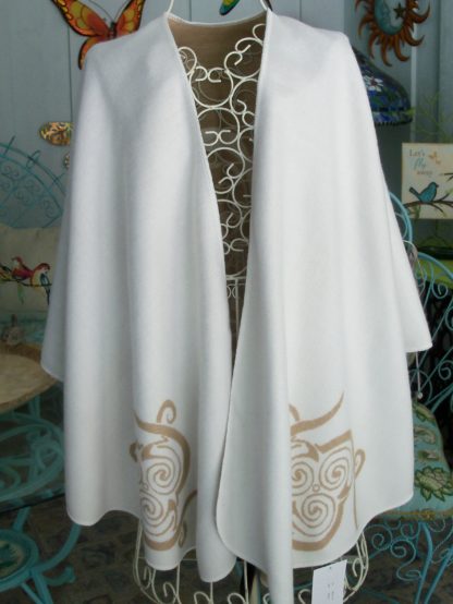 New Colours: Jimmy Hourihan Molina Caramel and Cream Reversible Cape - Hip Length