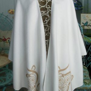 New Colours: Jimmy Hourihan Molina Caramel and Cream Reversible Cape - Hip Length