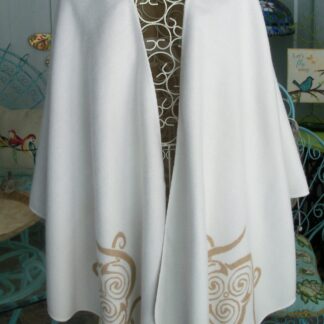 New Colours: Jimmy Hourihan Molina Caramel and Cream Reversible Cape - Hip Length