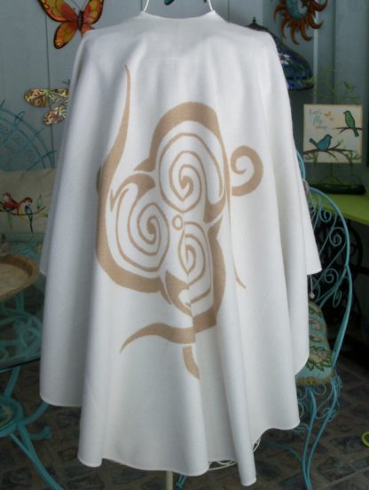 New Colours: Jimmy Hourihan Molina Caramel and Cream Reversible Cape - Hip Length - Image 2