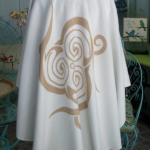 Alternative view of New Colours: Jimmy Hourihan Molina Caramel and Cream Reversible Cape - Hip Length