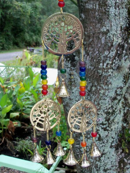 Brass and Beads Tree of Life Wind Chime. Sweet Sound!