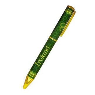 Celtic Notes Shamrock Spiral Ballpoint Pen - A Quality Writing Instrument!