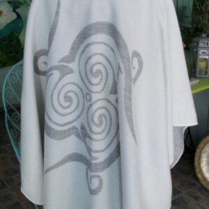 Alternative view of NEW COLOURS! Silver and Off-White. Jimmy Hourihan Hip-Length Cape!