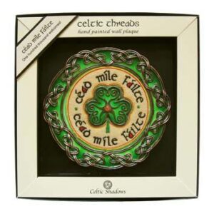 Alternative view of Celtic Threads Cead Mile Failte' Wall Plaque - Hand Painted - Spectacular!