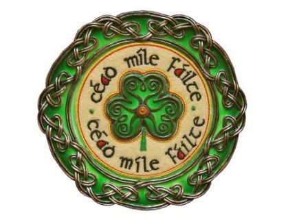 Celtic Threads Cead Mile Failte' Wall Plaque - Hand Painted - Spectacular!