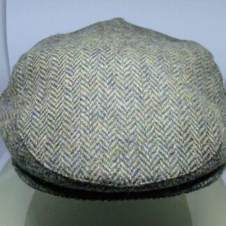 Authentic Irish Olive Herringbone Tweed Cap - Wow!