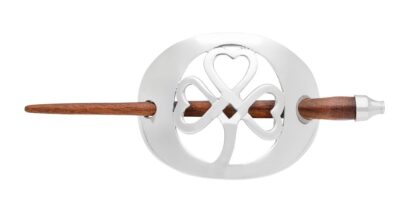 The Wow Factor! Large Silver Plate Shamrock Hair Slide. Authentic Irish! - Image 2