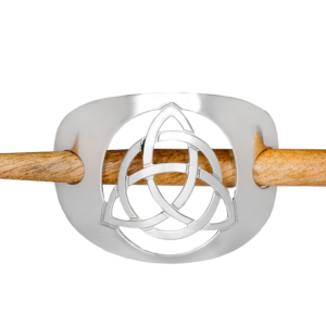 Alternative view of Silver Plated and Large Double Trinity Knot Hair Slide - Wow!