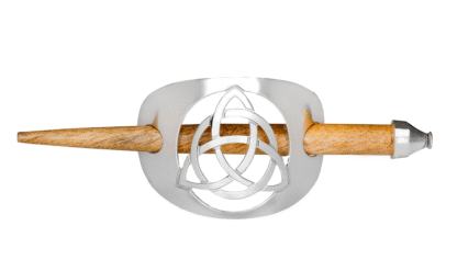 Silver Plated and Large Double Trinity Knot Hair Slide - Wow! - Image 2