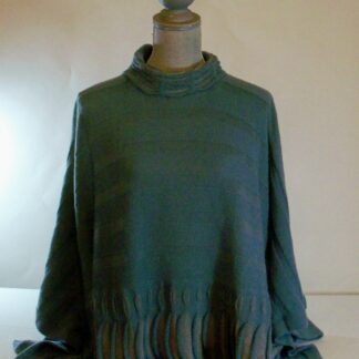 Oceanwave Smoke Poncho Sweater by McConnell Woollen Mills