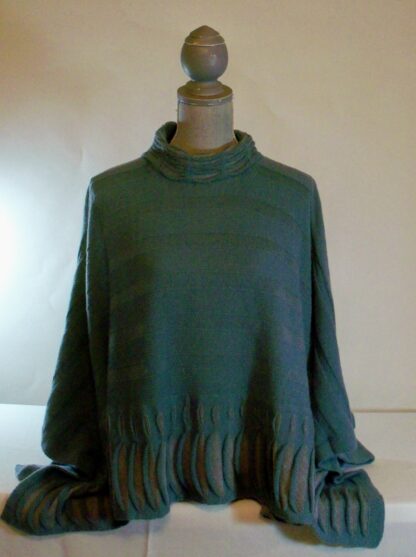 Oceanwave Smoke Poncho Sweater by McConnell Woollen Mills